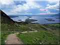 NS4292 : West Highland Way descending Conic Hill by Chris Heaton