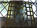 TQ9928 : St Dunstan, Snargate: stained glass detail by Basher Eyre