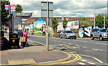 J3674 : Connswater bus stop (EWAY), Belfast - May 2014(1) by Albert Bridge