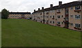 Flats alongside a green in Malpas Court, Newport