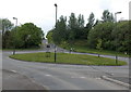 Lampposts on a roundabout near Rassau