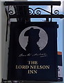 The Lord Nelson Inn name sign in Kidwelly