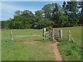 Wooden kissing gate