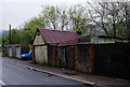 Lockup garages on the A4048 at Hollybush