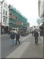 Businesses hidden by scaffolding along Cannon Street