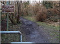 Railway path notice, Abernant, Aberdare