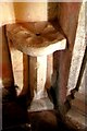 TG1537 : Pillar piscina in St Peter's Church by Tiger
