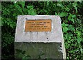 Plaque marking former entrance to Camp Bewdley No. 2, Burlish Top, near Stourport-on-Severn