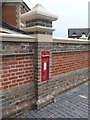 Dorchester: a Victorian postbox has been re-mounted