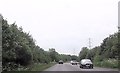 Bend approaching pylons on A49