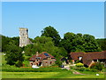 Approaching West Meon on a footpath to the west