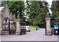 The lodge and entrance to Scott Park in Galashiels