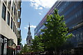 View of One New Change and St. Mary-le-Bow church from Cheapside