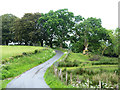 NY0987 : Country road above the River Annan by Oliver Dixon