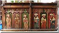 SP8104 : Monks Risborough - St Dunstan's - Painted screen (right) by Rob Farrow