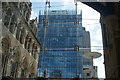 View of apartments above the shops on Old Broad Street from the entrance to Liverpool Street station