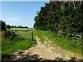 Field entrance off Wash Lane