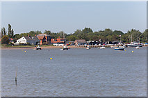 TM4249 : Orford Quay seen from coastal path by Peter Facey