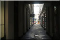 View down Bulls Head Passage from Gracechurch Street