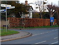 Signpost opposite the northern edge of The Green, Frampton on Severn