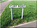 Vintage street nameplate, Cliff Road, Birchington-on-Sea