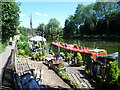 Narrow boat and garden near Allington Lock