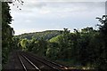 Tracks and hillfort, Cefn-y-bedd railway station