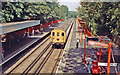 Sydenham Hill Station, with local EMU from London 1989