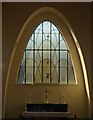 Stained glass window, St Mary with St George church