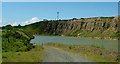 Flooded quarry pit on Titterstone Clee Hill