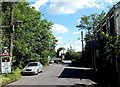 Southern approach to Coedcae Lane level crossing, Pontyclun