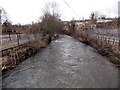 Sirhowy flows away from Bridge Street, Blackwood