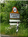 TM1359 : Stonham Aspal Village Name sign by Geographer