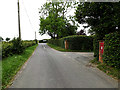 TM0859 : Chapple Lane & Bells Cross Victorian Postbox by Geographer