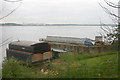 Unidentified vessels moored on River Stour near Shotley Gate