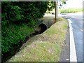 Culvert at the side of lane