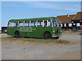 TM4770 : Vintage bus at Dunwich Beach car park by Roger Jones