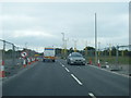 Ringway Road, landing lights and work in progress for the Metrolink extension