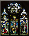 TQ7218 : Stained glass window, St John's church, Netherfield by Julian P Guffogg