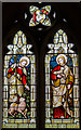 TQ7218 : Stained glass window, St John the Baptist church, Netherfield by Julian P Guffogg