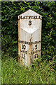 TL1807 : Milepost, Hatfield Road by Ian Capper