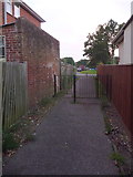 SZ0796 : Northbourne: footpath E44 from Dudley Gardens by Chris Downer