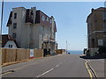 SZ0890 : Bournemouth: Beacon Road heads into the sea by Chris Downer