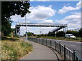 TQ1372 : Bailey Bridge footbridge on A316 Whitton, Twickenham by pablo haworth