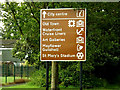 SU3815 : Tourist Information Roadsign on the A3057 Romsey Road by Geographer