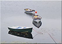 NT1557 : Fishing boats, North Esk Reservoir by Jim Barton