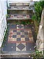 Tiled front path and steps, no.1 Chelsea Place, Teignmouth