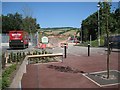 Nursery car park detail and construction work to the north, Broadmeadow, Teignmouth