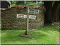 Signpost by the footpath