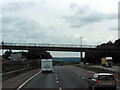 Footbridge goes over the M20 near junction 10